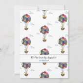 Invitation Nid d'oiseau à air chaud mignon Anniversaire (Dos)