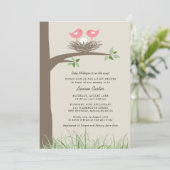 Invitation Nid d'oiseau - Baby shower de couple lesbien (Debout devant)