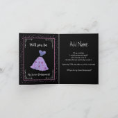 Invitation NIECE Junior Bridesmaid Purple Robe Ver 002 (Intérieur)