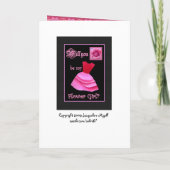 Invitation Niece Seras-Tu Ma Fille Fleur ? Robe rose (Dos)