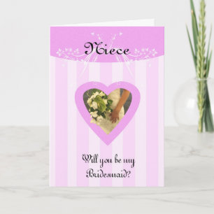 Invitation Niece Serez-vous ma demoiselle d'honneur Stylish e