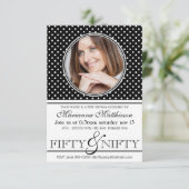 Invitation Nifty 50th Birthday Party avec photo (Debout devant)