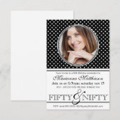 Invitation Nifty 50th Birthday Party avec photo (Devant / Derrière)