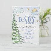 Invitation Night Christmas tree baby shower (Debout devant)