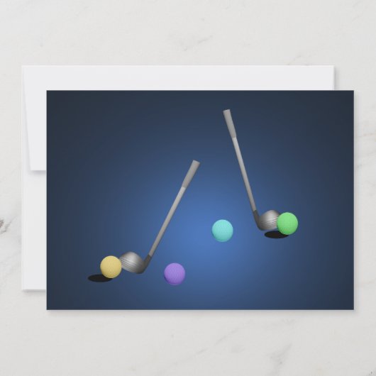 Invitation Night Glow Golf Party (Dos)