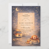 Invitation Night Sky Little Firefighter Baby Shower (Devant)