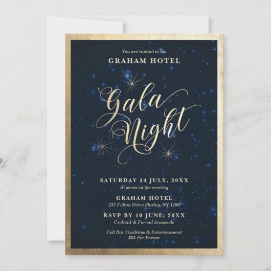 Invitation Night Starry Night Sky (Devant)