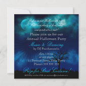 Invitation Nightsky d'Halloween Bleu de minuit (Dos)
