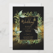 Invitation NIKAH - Emerald Green Gold Mariage ISLAMIQUE Invit (Devant)