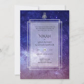 Invitation NIKAH Galaxy Mariage Inviter la calligraphie islam (Devant)
