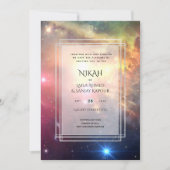 Invitation NIKAH Galaxy Mariage Inviter la calligraphie islam (Devant)