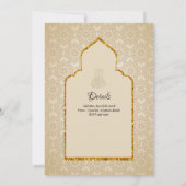 Invitation NIKAH - Invitat Mariage d'or de la mosquée islamiq (Dos)