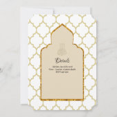 Invitation NIKAH - Invitat Mariage d'or de la mosquée islamiq (Dos)
