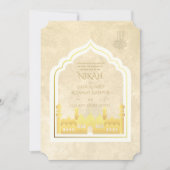 Invitation NIKAH - Mariage d'or de la mosquée islamique (Devant)