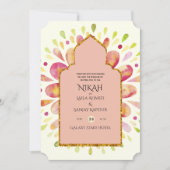 Invitation NIKAH - Mariage d'or Mandala Berry moderne Invitat (Devant)