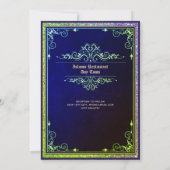 Invitation NIKAH - Mariage islamique Calligraphie Blue Gold (Dos)