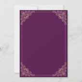 Invitation Nikah Purple Gold Mariage musulman islamique (Dos)