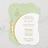Invitation Nikah Wedding Invite | Moderne de la Walimah islam (Devant / Derrière)
