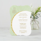 Invitation Nikah Wedding Invite | Moderne de la Walimah islam (Debout devant)