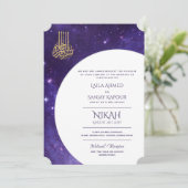 Invitation Nikah Wedding Invite | Moderne de la Walimah islam (Debout devant)