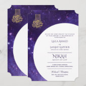 Invitation Nikah Wedding Invite | Moderne de la Walimah islam (Devant / Derrière)