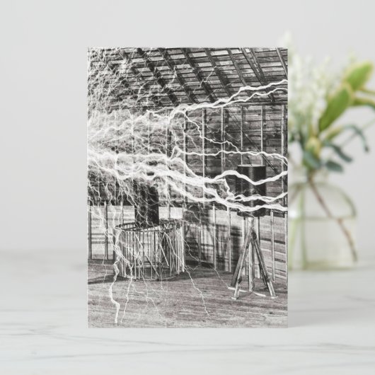 Invitation Nikola Tesla Electricity (Debout devant)