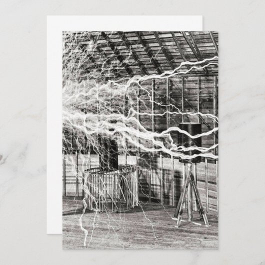 Invitation Nikola Tesla Electricity (Devant / Derrière)