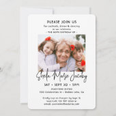 Invitation N'IMPORTE Anniversaire 2 Photo Chic Stylish Typogr (Dos)