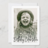 Invitation N'IMPORTE Anniversaire 2 Photo Chic Stylish Typogr (Devant)
