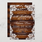 Invitation N'IMPORTE QUEL ÂGE - Adulte Anniversaire Fête Invi (Devant / Derrière)