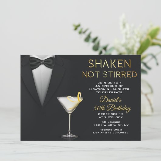 Invitation N'IMPORTE QUEL ÂGE - Agent Secret Spy Anniversaire (Debout devant)