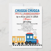 Invitation N'importe quel âge Anniversaire Coloré Cartoon Tra (Devant)