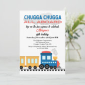 Invitation N'importe quel âge Anniversaire Coloré Cartoon Tra (Debout devant)