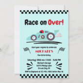 Invitation N'importe quel âge Anniversaire course sur la cour (Devant)