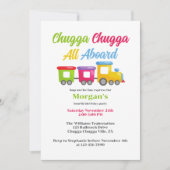 Invitation N'importe quel âge Anniversaire Fête Chugga Choo T (Devant)