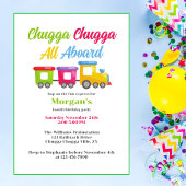 Invitation N'importe quel âge Anniversaire Fête Chugga Choo T