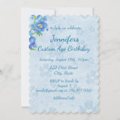 Invitation N'importe quel âge Anniversaire Fête Oubliez-moi p (Dos)