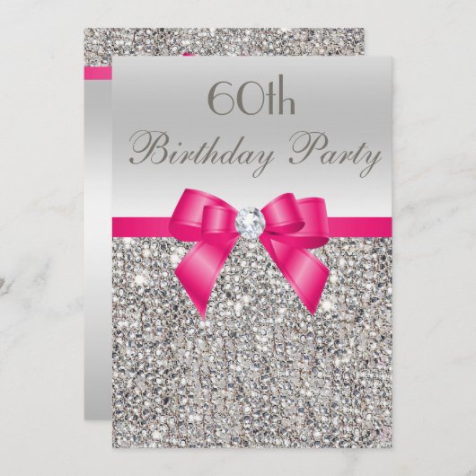 Invitation N'importe quel âge Anniversaire Fête Séquences d'a (Devant / Derrière)