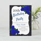 Invitation N'importe quel âge Anniversaire Parties scintillan (Debout devant)