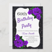 Invitation N'importe quel âge Anniversaire Parties scintillan (Devant)