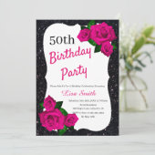 Invitation N'importe quel âge Anniversaire Parties scintillan (Debout devant)