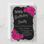 Invitation N'importe quel âge Anniversaire Parties scintillan (Devant)