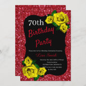 Invitation N'importe quel âge Anniversaire Parties scintillan (Devant / Derrière)