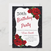 Invitation N'importe quel âge Anniversaire Parties scintillan (Devant)