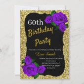 Invitation N'importe quel âge Anniversaire Parties scintillan (Devant)