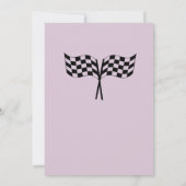 Invitation N'importe quel âge Anniversaire Red Formule Course (Dos)