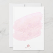 Invitation N'importe quel âge, Aquarelle rose Champagne 21e (Dos)