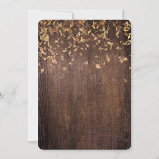 Invitation N'IMPORTE QUEL ÂGE - Automne Chute Feuille Anniver (Dos)