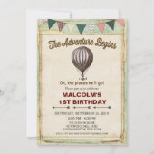 Invitation N'IMPORTE QUEL ÂGE - Ballons à air chaud Invitatio (Devant)