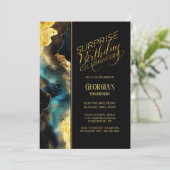 Invitation N'importe quel âge Black Gold Celestie Surprise An (Debout devant)